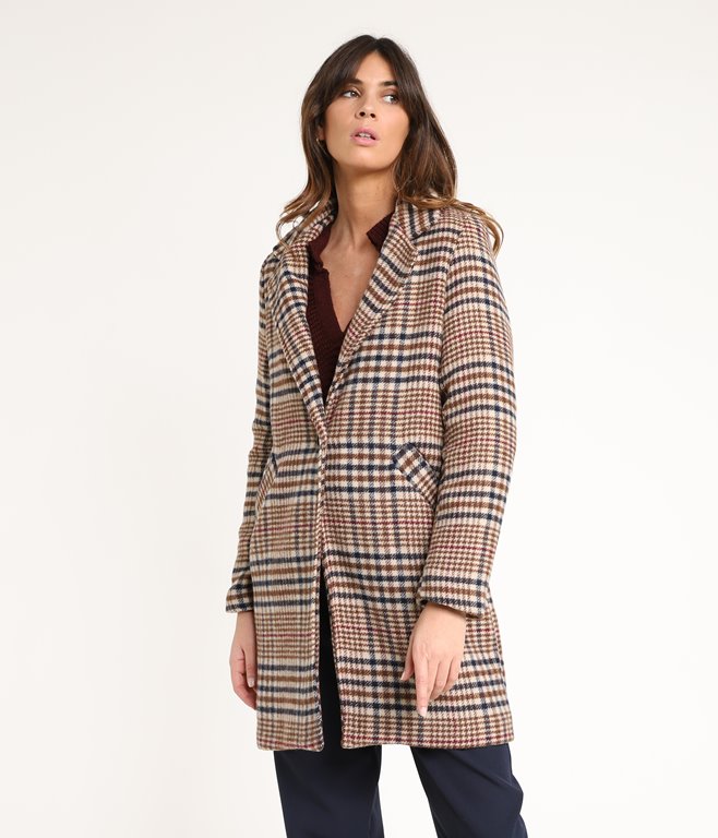 Manteau masculin à carreaux
