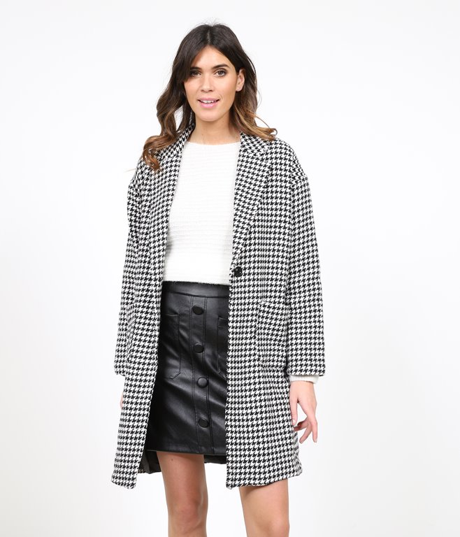 Manteau pied-de-poule