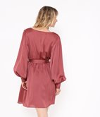 Robe portefeuille satinée