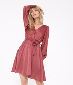 Robe portefeuille satinée