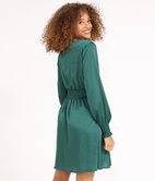 Robe corset unie satinée