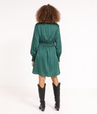 Robe corset unie satinée