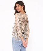 Top en dentelle à fleurs