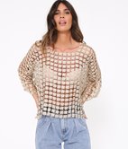 Top en dentelle à fleurs