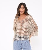 Top en dentelle à fleurs