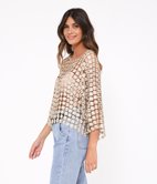 Top en dentelle à fleurs