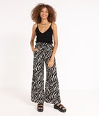 Pantalon large zèbre