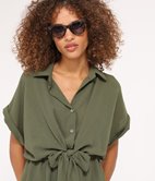 Robe chemise en crèpe