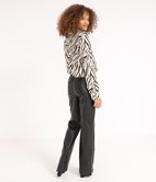 Pantalon large en simili