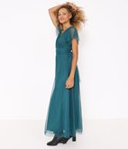 Robe longue en tulle