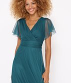 Robe longue en tulle