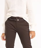 Pantalon droit ceinturé