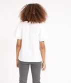 T-shirt uni manches volantes