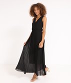 Robe longue plissée
