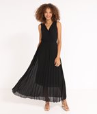Robe longue plissée