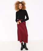 Jupe cloche longue satinée 