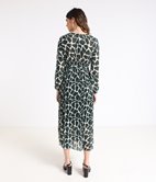 Robe longue plissée animale