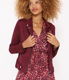 Veste de biker en suédine