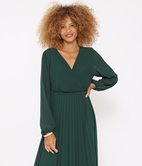 Robe longue plissée