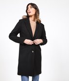 Manteau droit à boutons