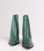 Bottines pointues effet croco