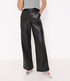 Pantalon large en simili