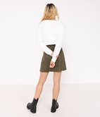 Jupe trapèze en suédine