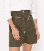 Jupe trapèze en suédine