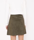 Jupe trapèze en suédine