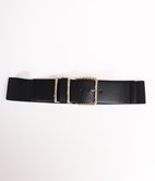Ceinture élastiquée à boucle carrée