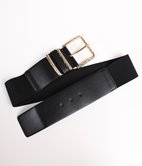 Ceinture élastiquée à boucle carrée