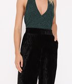 Pantalon large en velours