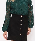 Jupe en suédine à boutons