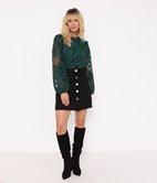 Jupe en suédine à boutons