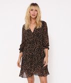 Robe cache-coeur léopard