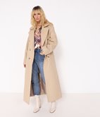 Manteau trench ceinturé