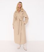 Manteau trench ceinturé