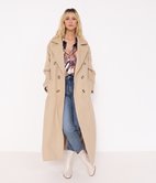 Manteau trench ceinturé