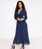 Robe longue plissée