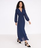 Robe longue plissée