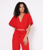 Pantalon ample en crèpe