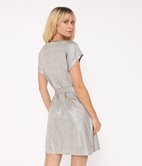 Robe t- shirt en maille brillante