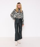 Pantalon large en simili