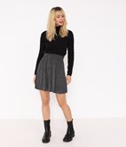 Jupe plissée à paillettes