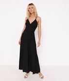 Robe longue plissée à paillettes