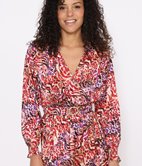 Robe longue satinée