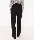 Pantalon large effet lin