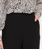 Pantalon large effet lin