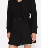 Manteau croisé avec ceinture