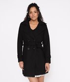 Manteau croisé avec ceinture